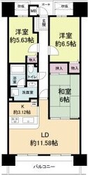 サンマンションアトレ北園田の物件間取画像